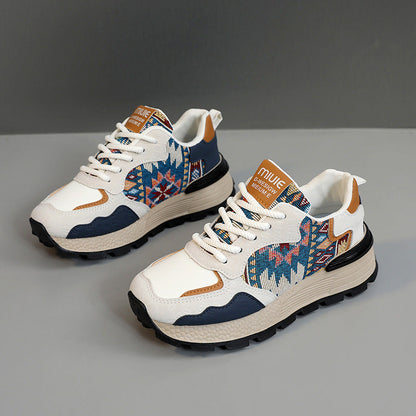 Damen Sneaker Sportlich Farbenfroh Ethno Muster