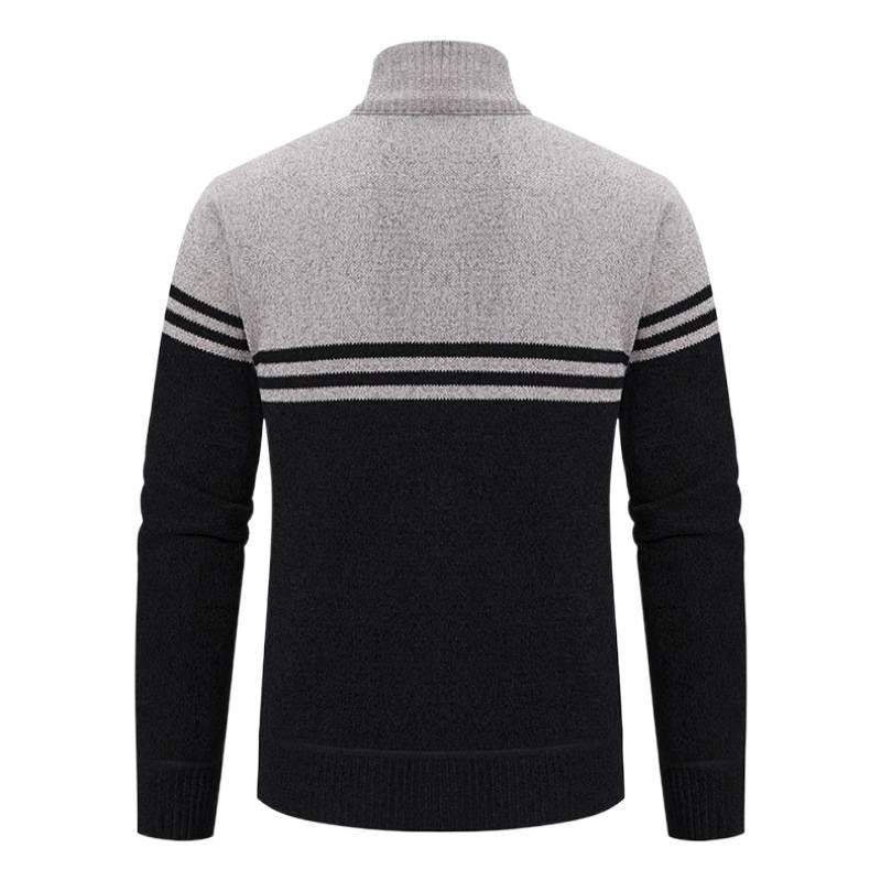 Herren Strickjacke Modisch Sportlich Reißverschluss