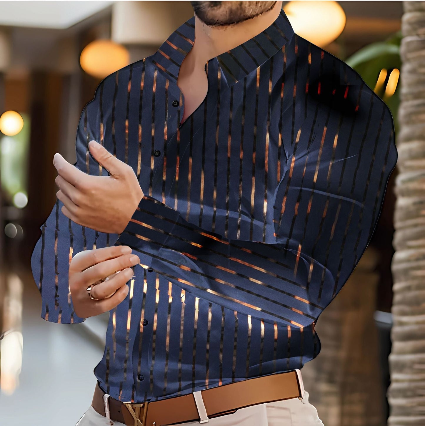 Herren Hemden Modern Strukturiert Berlin Stil