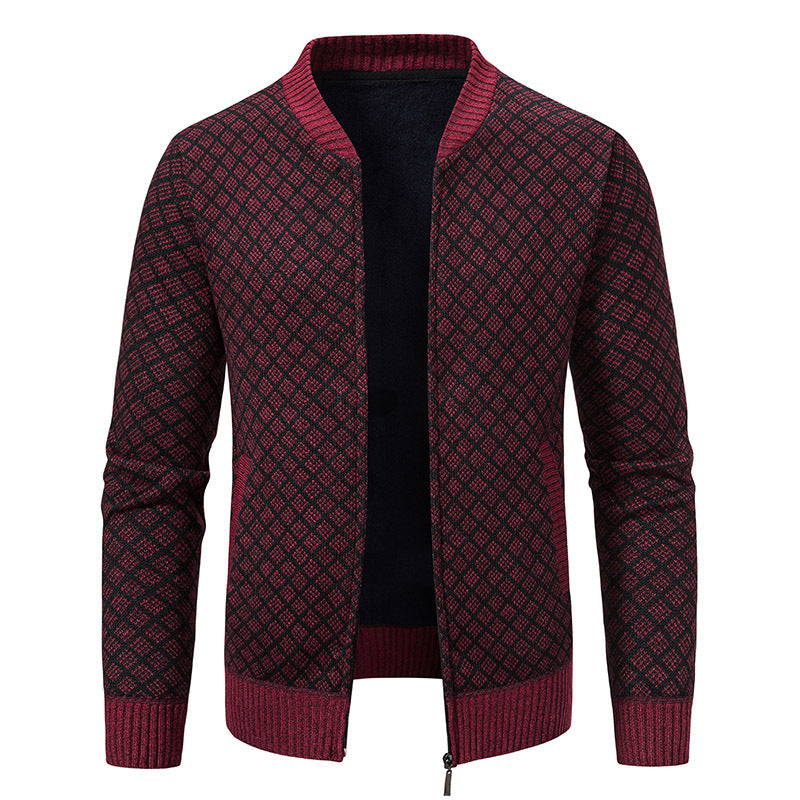 Herren Strickblazer Modern mit Feinmuster
