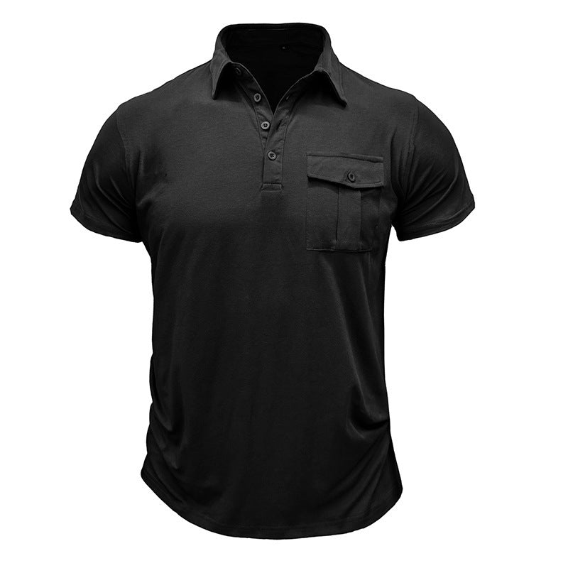 Herren Polohemd Kurzarm Modisch Mit Brusttasche