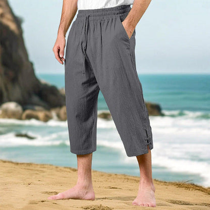 Herren Strandhose Bequem Elastisch Mit Schlitzen
