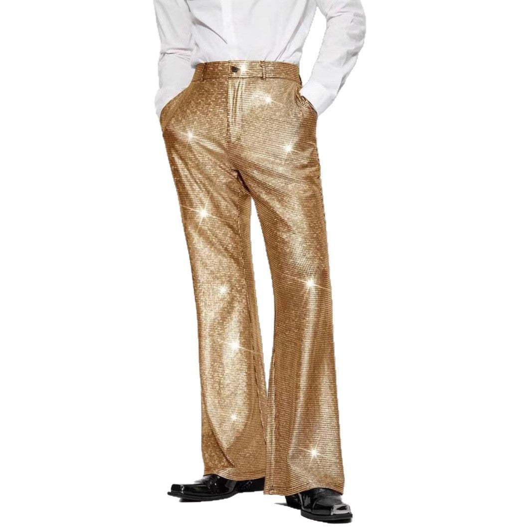 Herren Partypants Glitzernd Elegant Schwarze Gala Hose