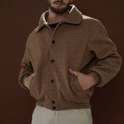Herren Casual-Jacke Modern Knopfleiste Trendig