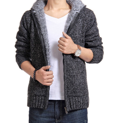 Herren Strickjacke Kuschelig Warm mit Weichem Innenfutter