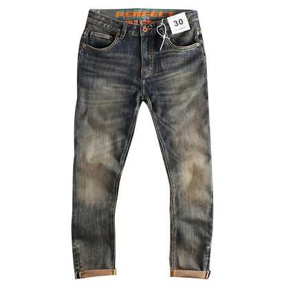Herren Jeans Slim Fit Used Look Berlin Style
