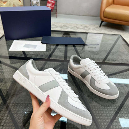 Damen Sneaker Weich Bequem Lederoberfläche
