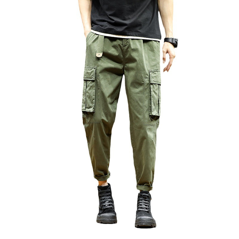 Herren Cargo-Hose Bequem mit verstellbarem Bund und vielen Taschen