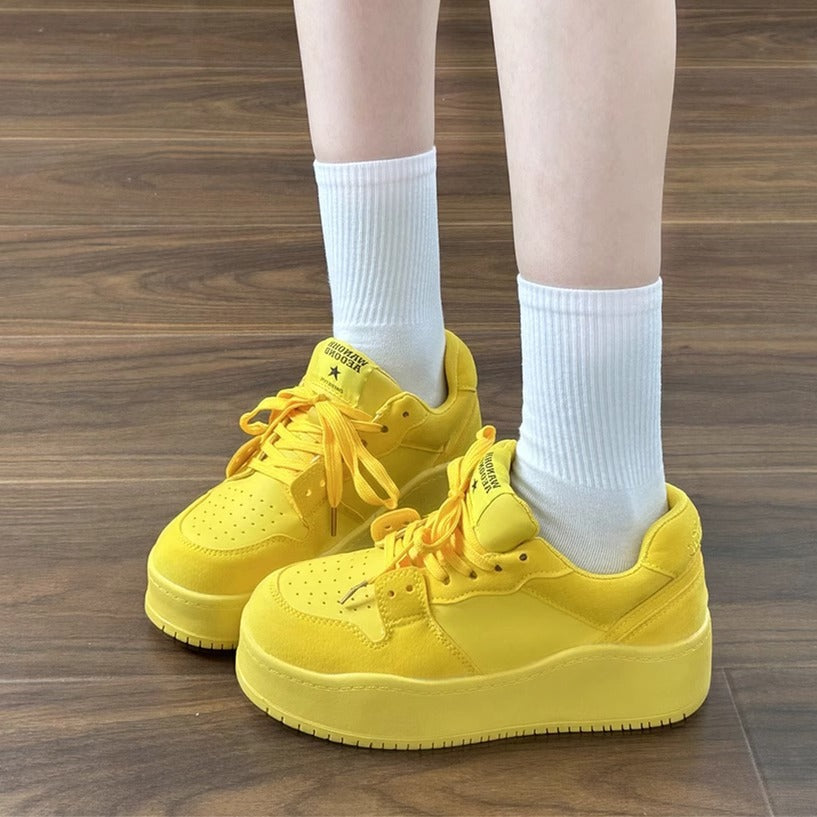 Damen Sneaker Plattform Schuhe Frauen Mode - BerlinGlamour