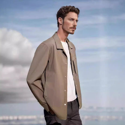 Herren Freizeitjacke Leicht Praktisch mit Taschen