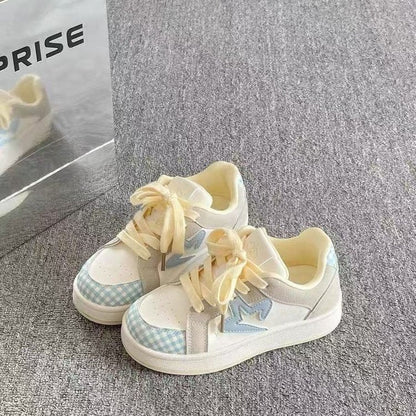 Damen Sneaker Kariert Atmungsaktiv Sportlich