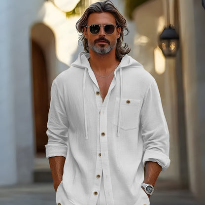 Herren Freizeit Outfit Hemd Shorts Set Sommer