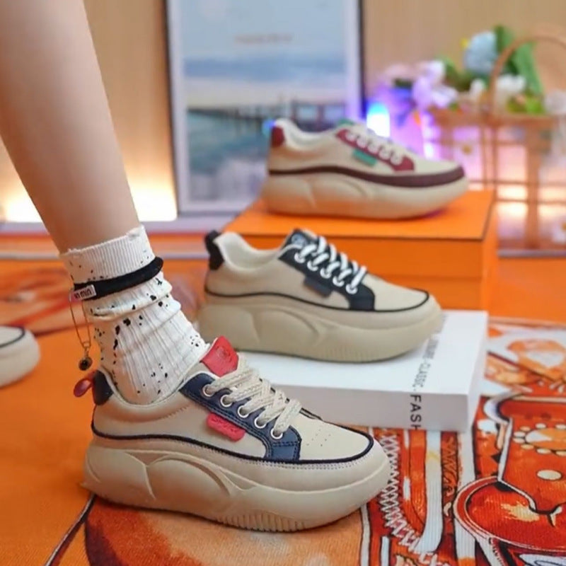 Damen Sneaker Sportlich Dicksohlige Bequem