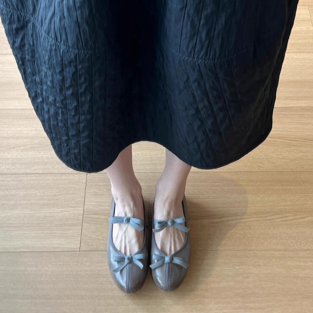 Damen Ballerinas Bequem Schleifen Design Elegant