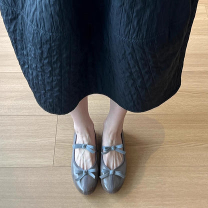Damen Ballerinas Bequem Schleifen Design Elegant