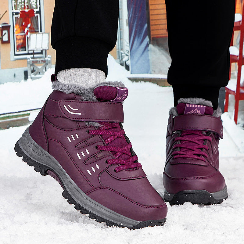 Wanderboots Damen Winterfest Isoliert Klettverschluss