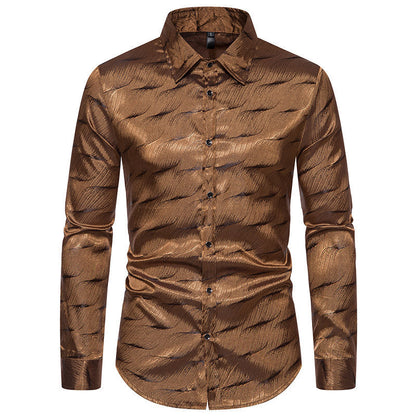 Herren Hemd Elegant Strukturmuster Berlin Stil