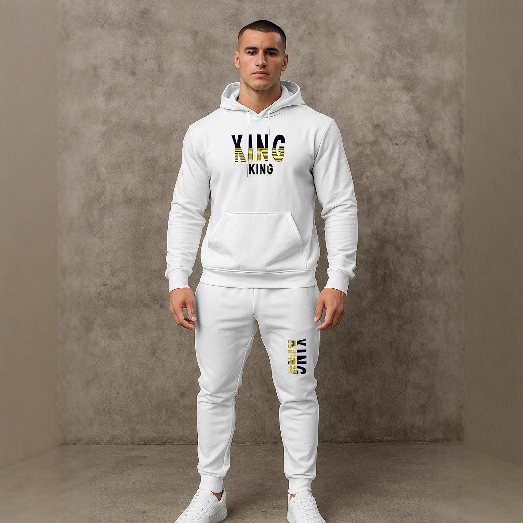 Herren Sportset Hoodie Jogginghose Set Sportlich Bequem - BerlinGlamour