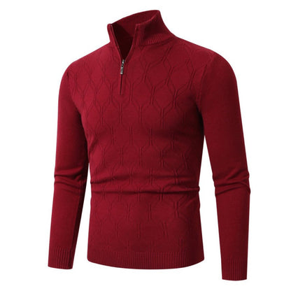 Herren Strickpullover Modern Struktur Muster Schmal