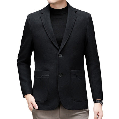Herren Sakko Modern Slim Fit Elegant Schwarz