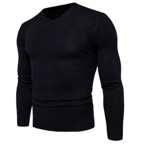 Herren Pullover Feinripp V-Ausschnitt Baumwolle Qualität