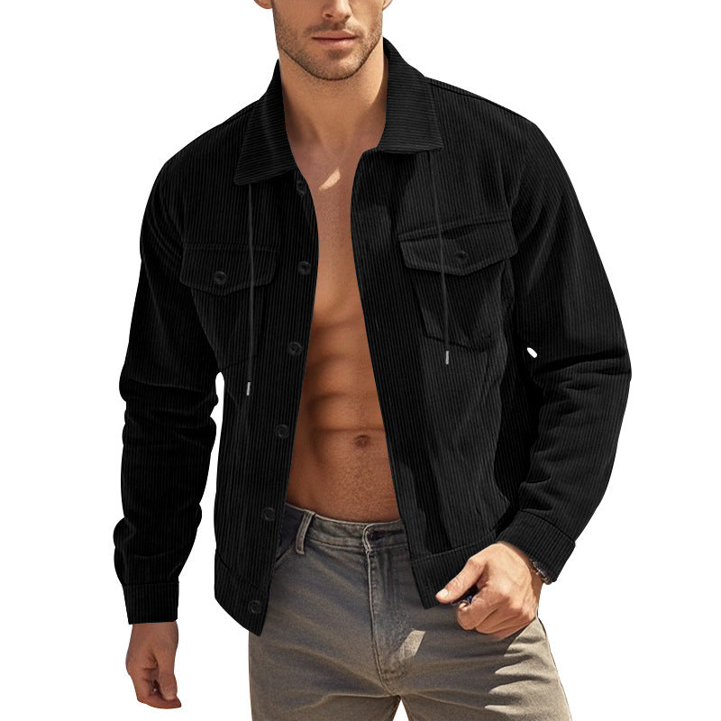 Herren Fleecejacke Warm mit Brusttaschen Reißverschluss