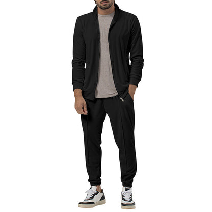 Herren Sweatjacke Sportlich Moderne Stehkragen Taschen - BerlinGlamour