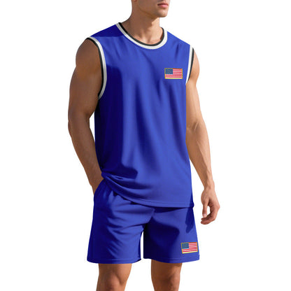 Herren Sportset Atmungsaktiv Mesh Funktionstraining
