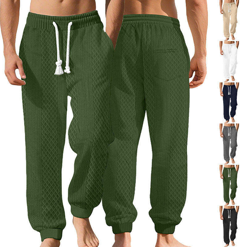 Herren Freizeithosen Bequem Kordelzug Elegant