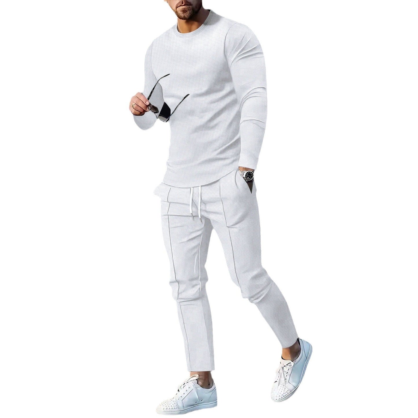 Herren Trainingsanzug Langarm Sportlich Bequem