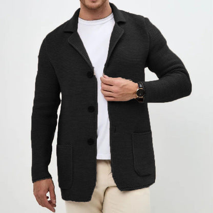 Herren Strickblazer Modern mit praktischen Taschen