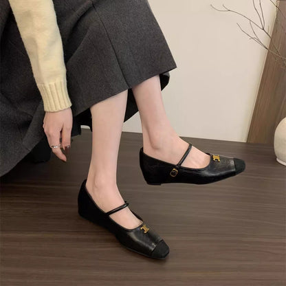 Damen Ballerinas Elegant Schnalle Schuhe Damen Modisch