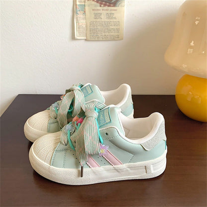 Damen Sportschuhe Verspielte Schnürsenkel Freizeitschuh Modern