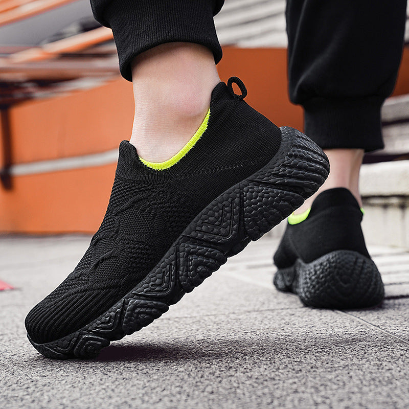 Damen Sneaker Atmungsaktiv Bequem Slip On Sportschuhe