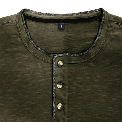 Herren Langarmshirt Modern mit Knöpfen Berlin Style