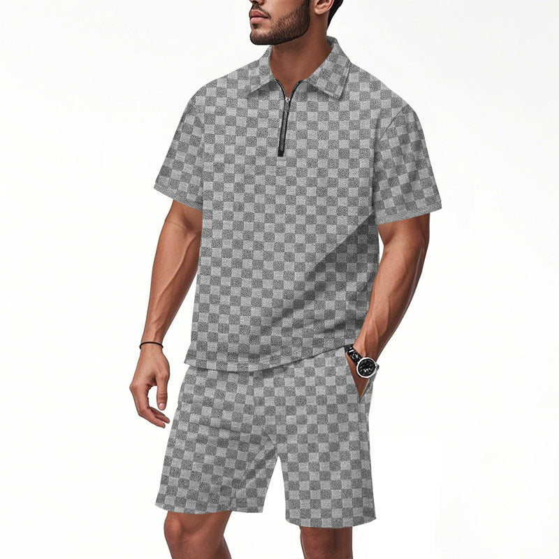 Herren Sportset KurzarmFunctional mit Strukturdesign Modern