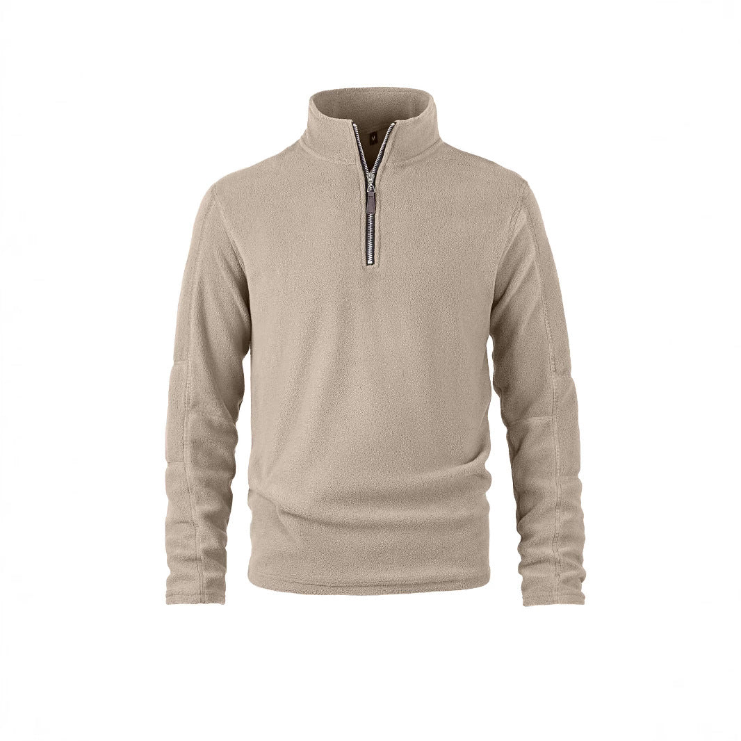 Herren Fleece Pullover Halbzipper Hochkragen Warm - BerlinGlamour