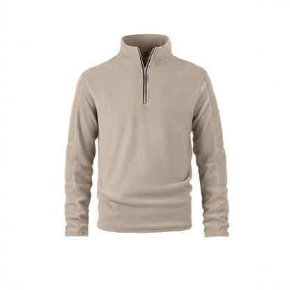 Herren Fleece Pullover Halbzipper Hochkragen Warm - BerlinGlamour