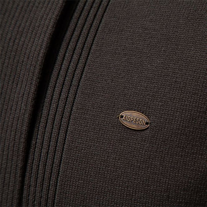 Herren Strickjacke Offener Kragen Praktisch Warm