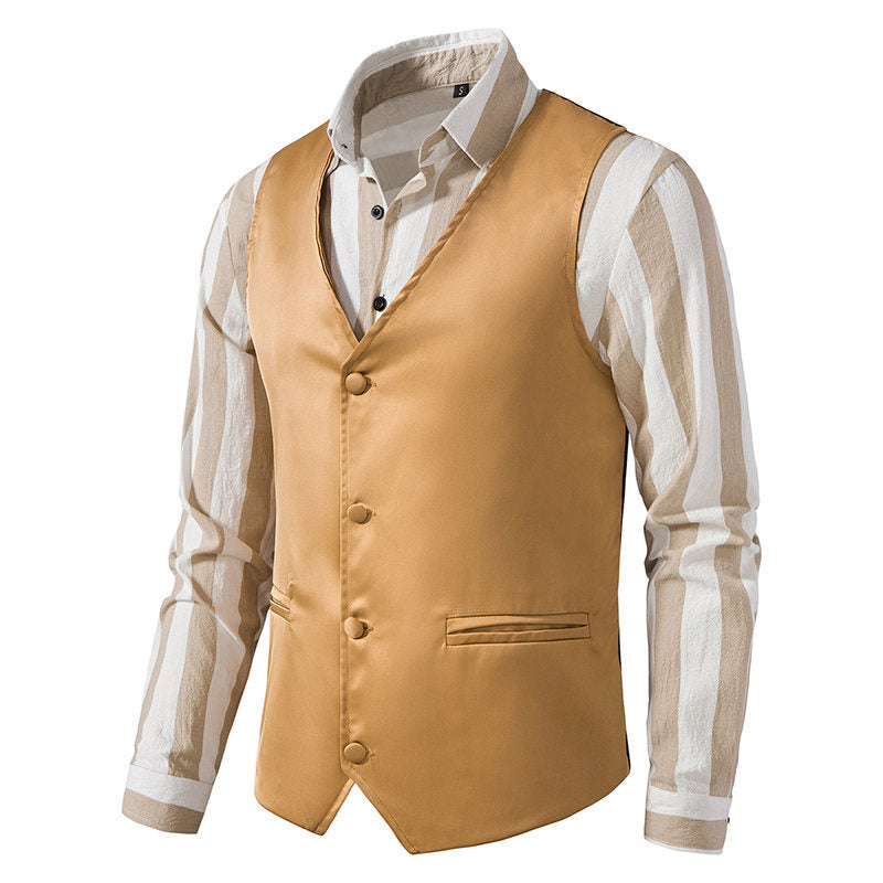 Herren Anzugsweste Elegant Modern mit Taschen