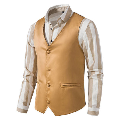 Herren Anzugsweste Elegant Modern mit Taschen