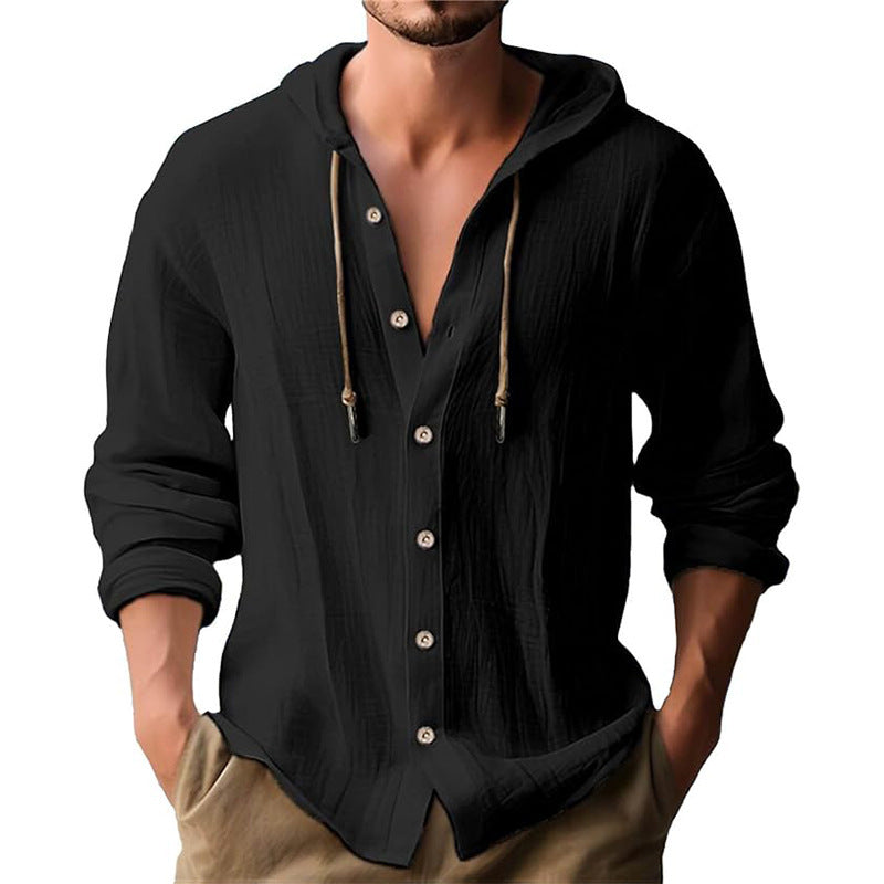 Herren Kapuzenbluse Langarm Lässig Casual