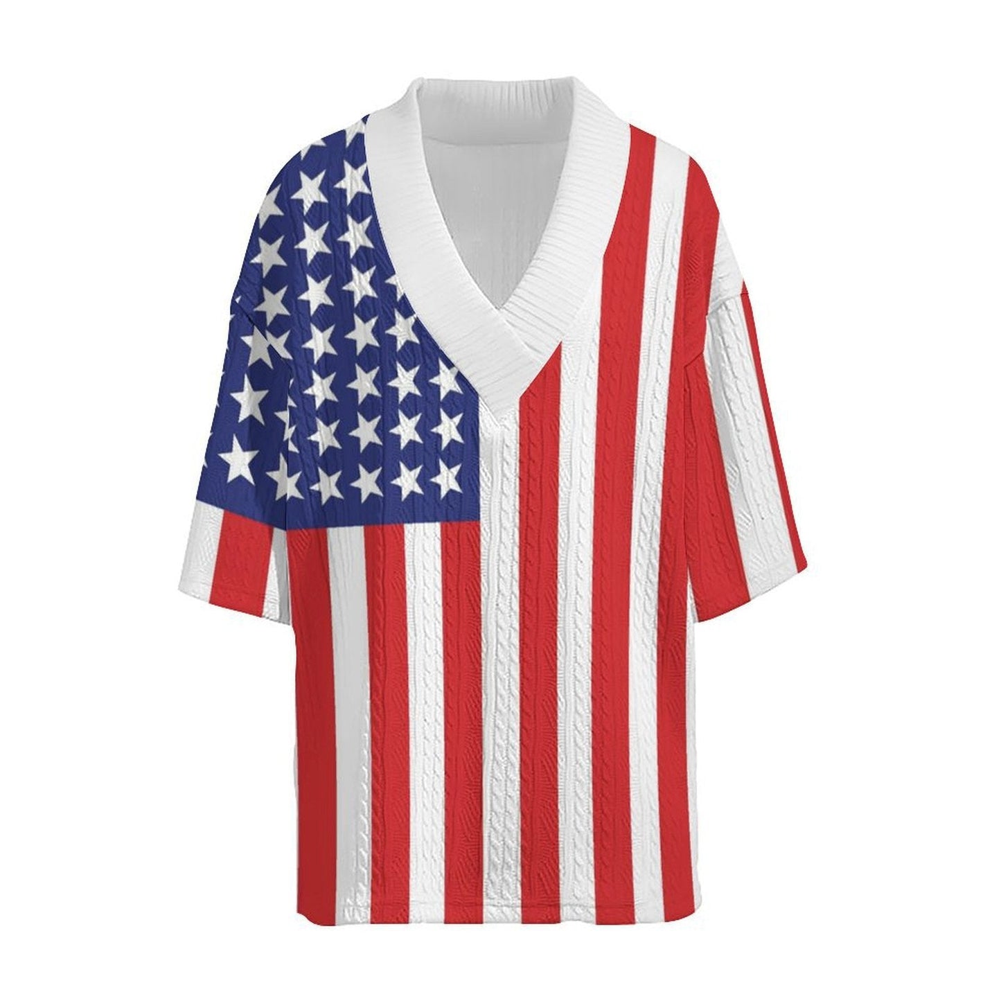 Herren T-Shirt Amerikanische Flagge Moderner Schnitt