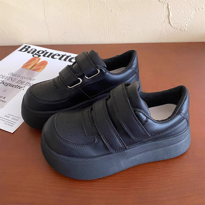 Damen Sneaker Plattform Sportlich Komfortabel Klettverschluss