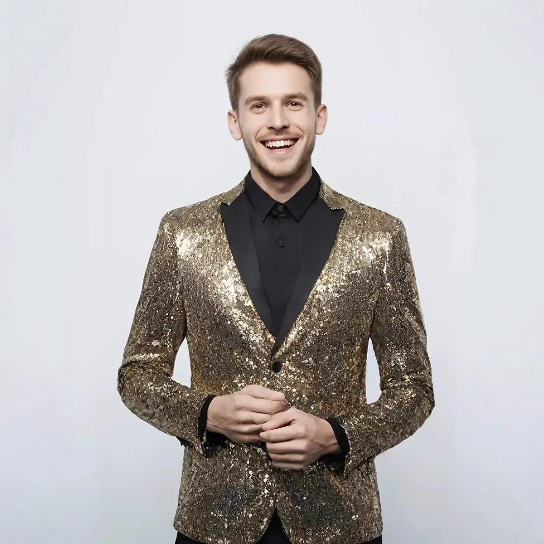 Herren Sakko Pailletten Elegant Modern Glamour
