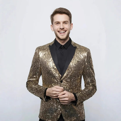 Herren Sakko Pailletten Elegant Modern Glamour