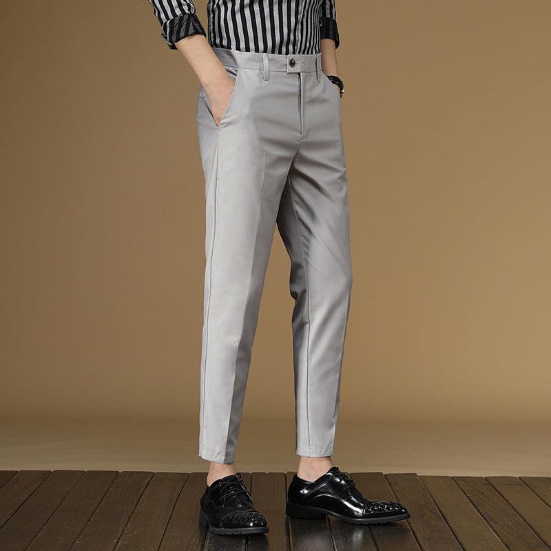 Herren Anzughose Slim Fit mit feiner Struktur