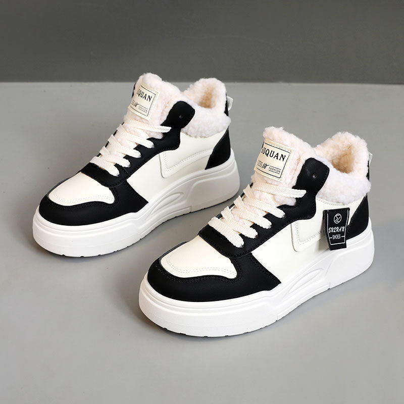 Damen Sneaker High Top Modisch Sportlich Mit Weichem Innenfutter