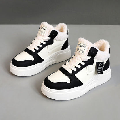 Damen Sneaker High Top Modisch Sportlich Mit Weichem Innenfutter