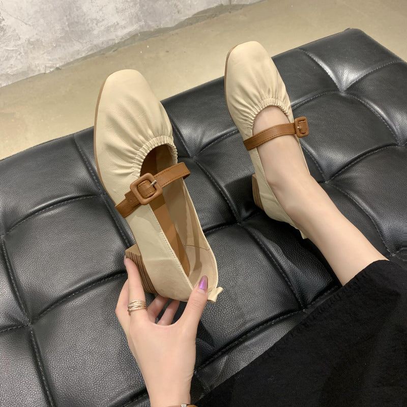 Damen Ballerinas Bequem Riemchen Design Modisch